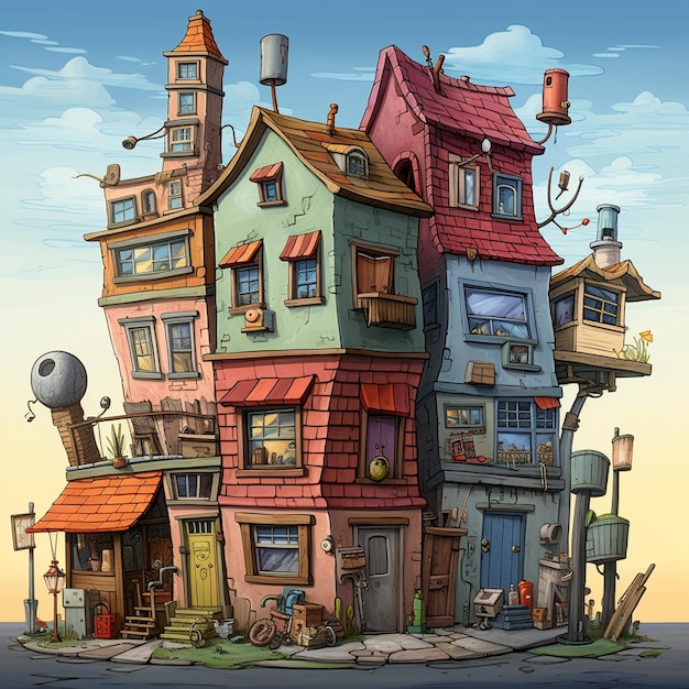 House cartoon isolated