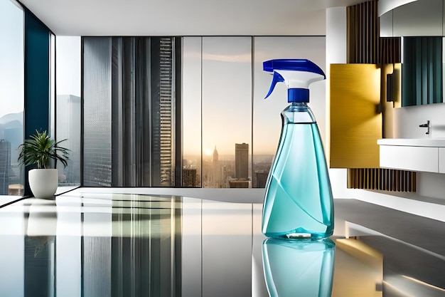 Фото Продукт для уборки дома распылятель жидкости санитария мыло бутылка шаблон