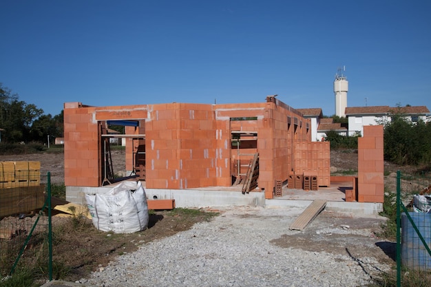 House on a construction site