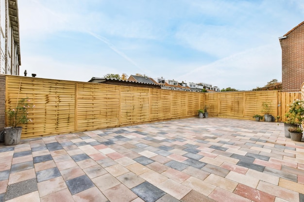 House courtyard design with beautifully nested paving stones