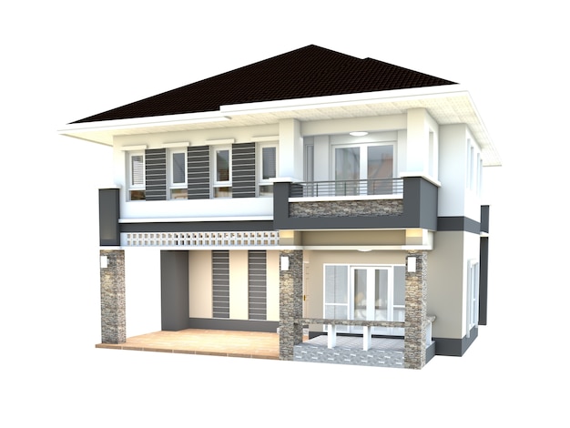 House design white background