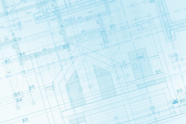 Photo house development blueprint