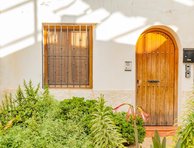 House facade with windows