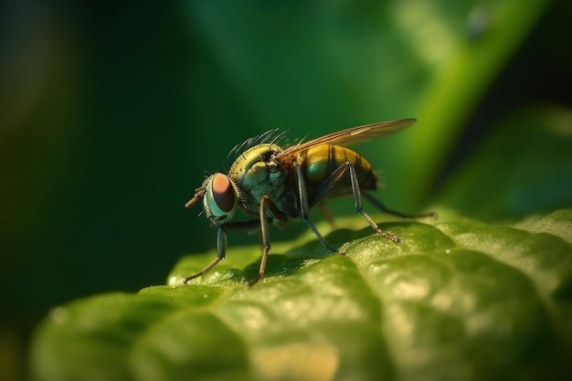 Домовая муха Муха Домовая муха на листе