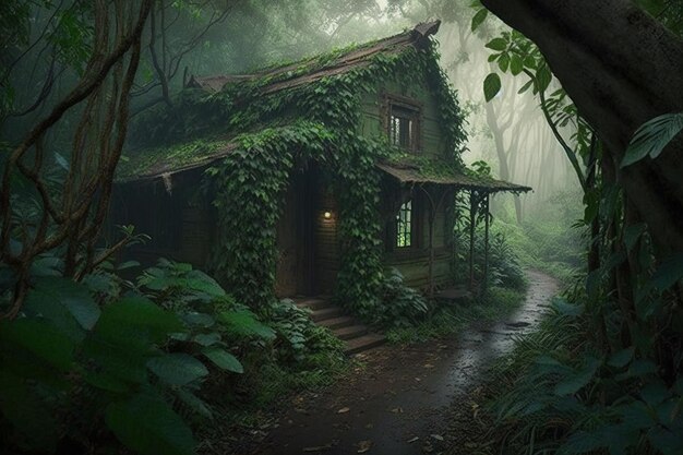 House in the forest wallpapers