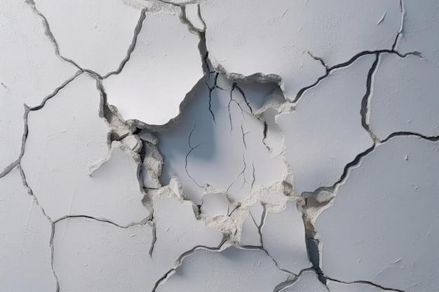 The house has been damaged Concrete cracks Interior building damage caused by water a significant fi...