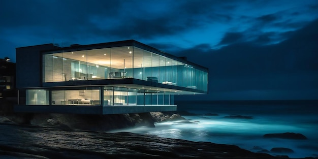 The house has a large ocean view