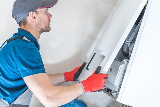 House heating unit repair