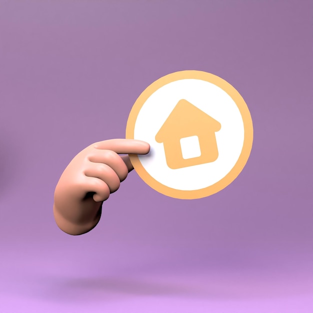 House icon 3d render illustration