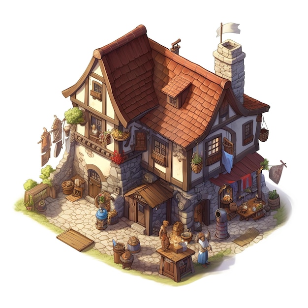 house illustration