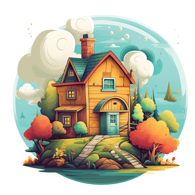 house illustration