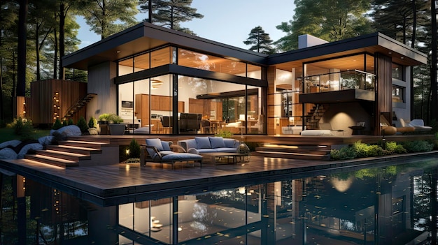 家は建築家によって設計されています.