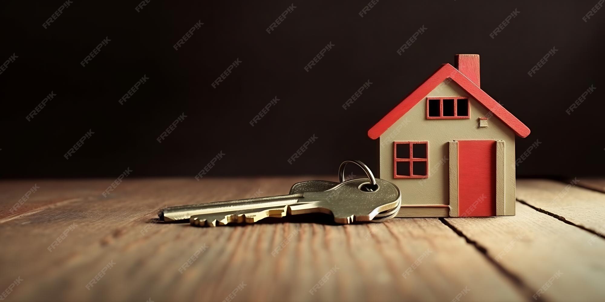 Premium AI Image | A house and keys on a table