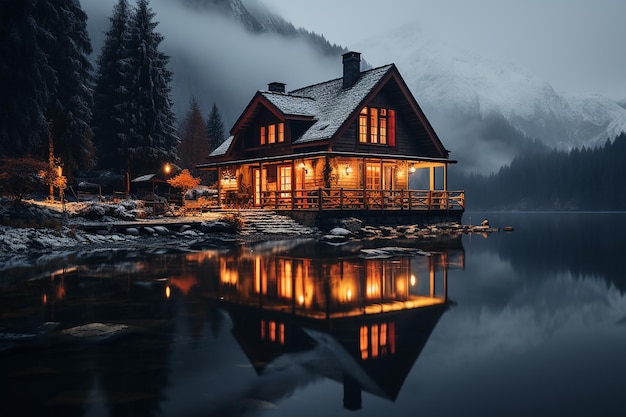 house on the lake