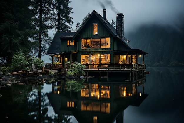 house on the lake