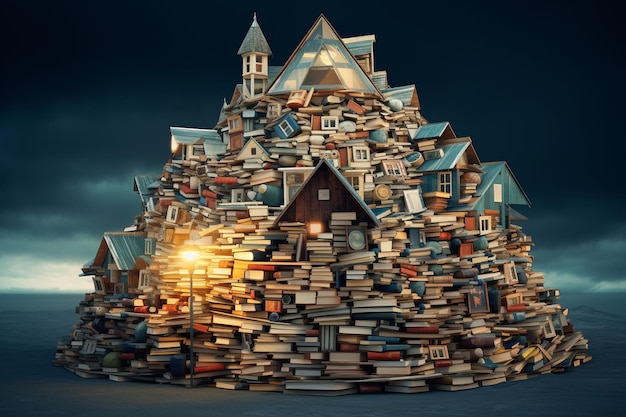 House made of books that come to life