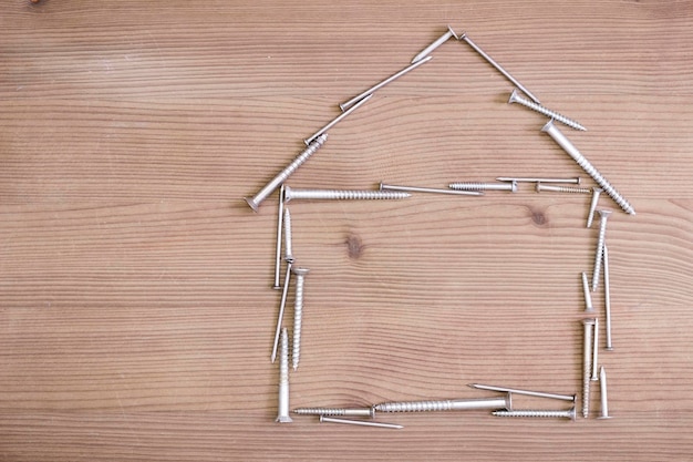 House made of screws and nails