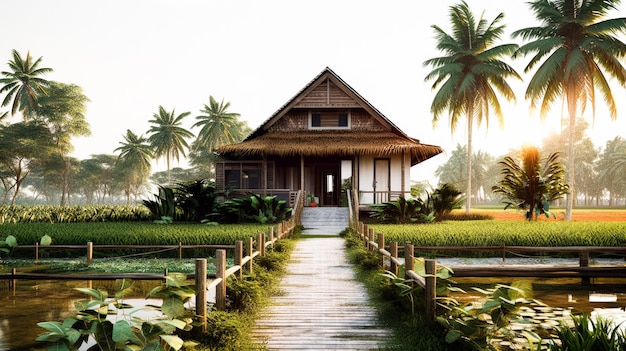 A house minimal style in the countryside of Thailand