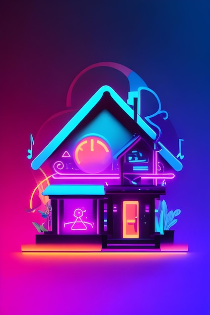 House neon art