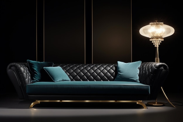 Photo house room sofa luxury lamp