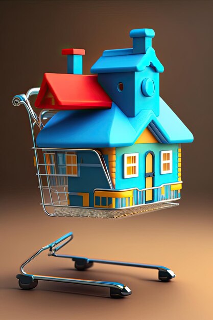 House in shopping cart