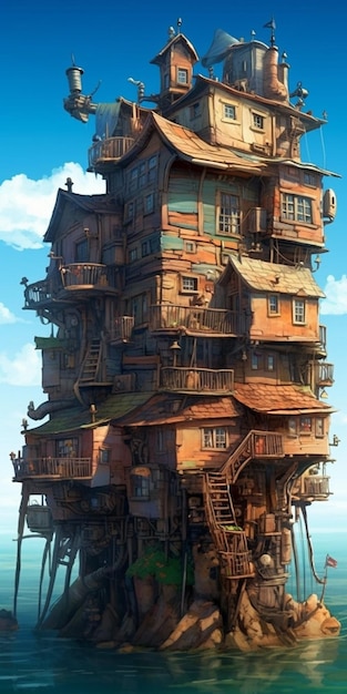 A house in the sky