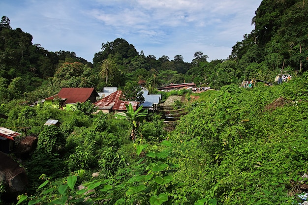 The house in the small village of Indonesia