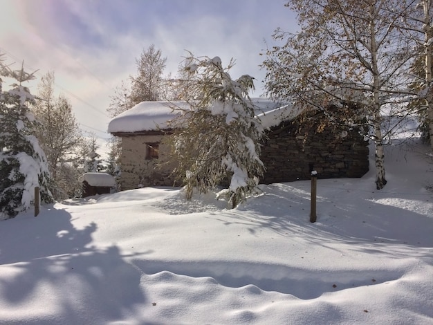 House in the snow 