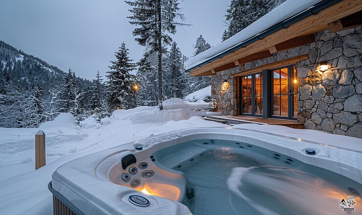 Photo a house in the snow