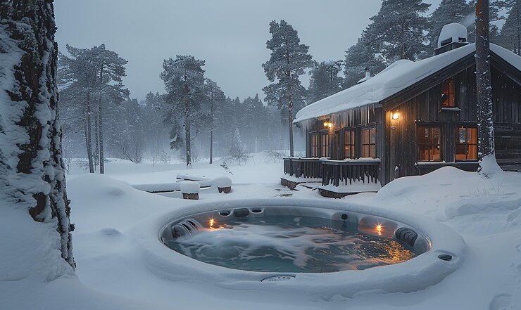 Photo a house in the snow