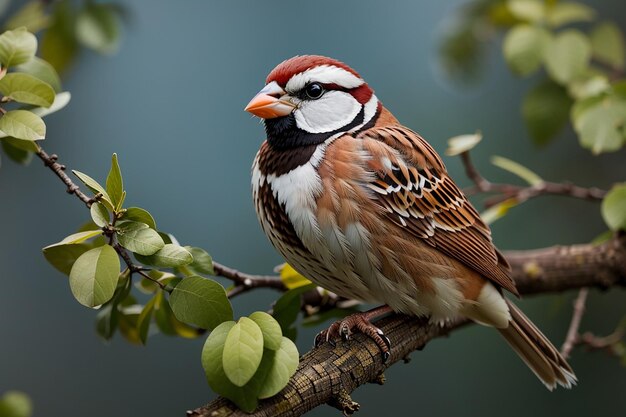 house sparrow on a branch