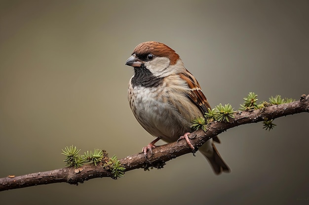 house sparrow on a branch