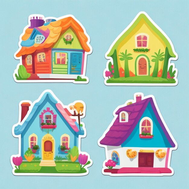 Photo house stickers