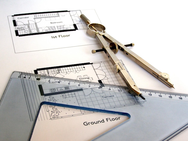 house technical drawing