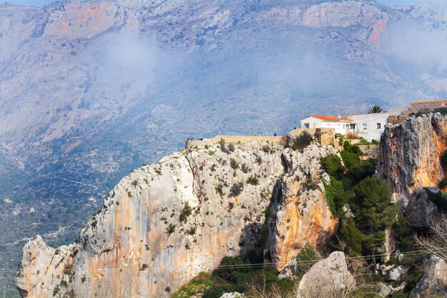 A house on the top of a mountain in Alicante