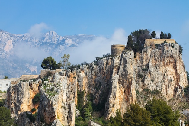 house on the top of a mountain in Alicante