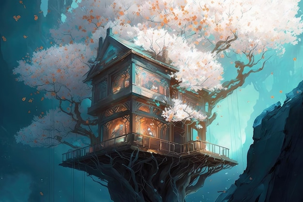 A house in a tree