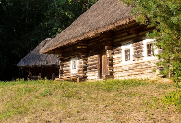 마을에 있는 집. 코사크 하우스. 우크라이나 문화