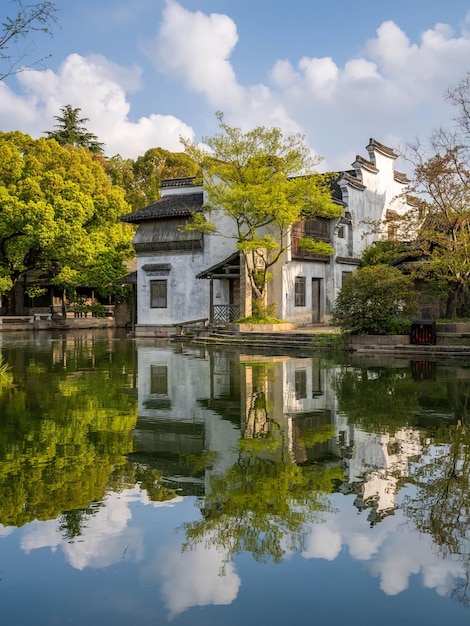 A house on the water in the summer