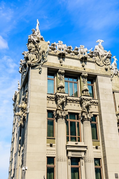 House with chimeras in kiev ukraine art nouveau building with\
sculptures of the mythical animals was created by architect\
vladislav gorodetsky between 1901 and 1903