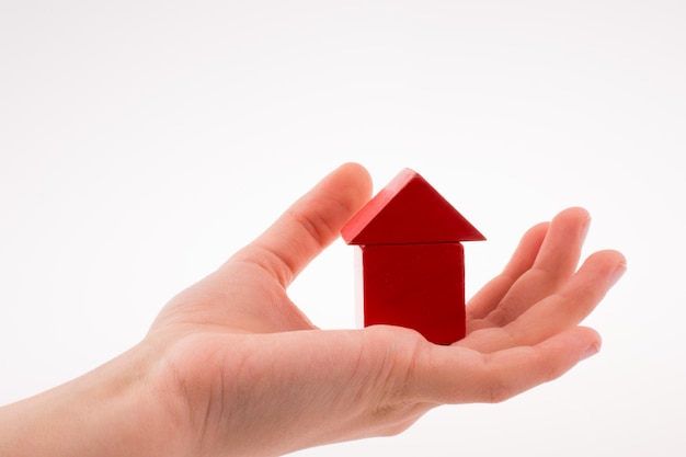 House with cubes in hand