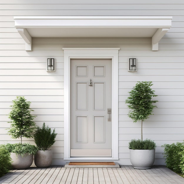 Photo house with a flowering tree