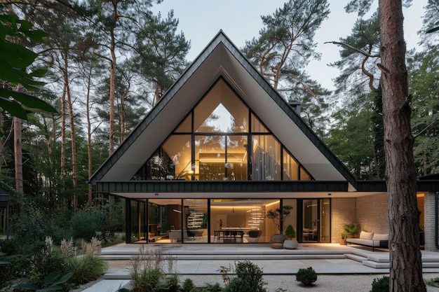 a house with a glass roof and a large window that has a glass roof