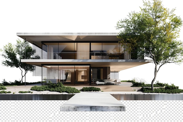 a house with a lot of windows and a pool