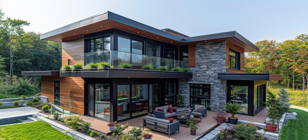 House With Many Windows and Grass