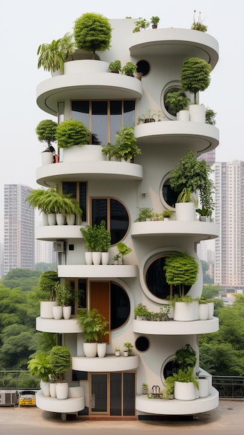 a house with a plant growing on the top of it