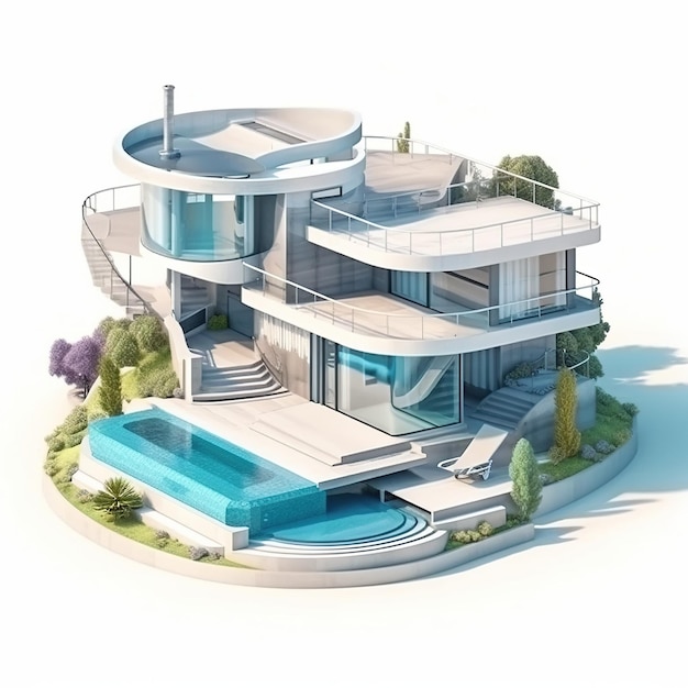 A house with a pool and a pool