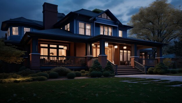 a house with a porch and a porch with a fire escape.