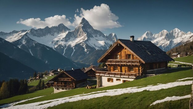 Photo a house with a roof that has a house on the top of it