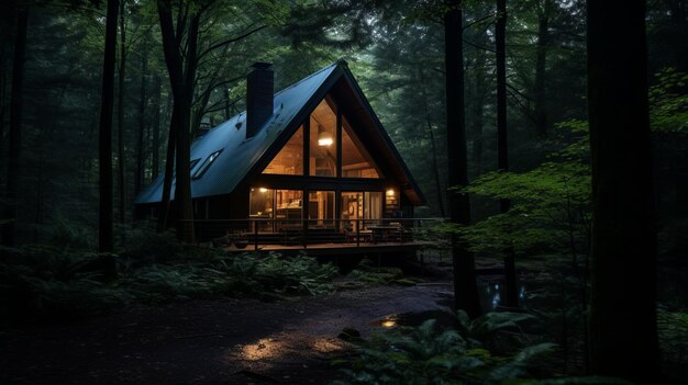 Photo house in the woods